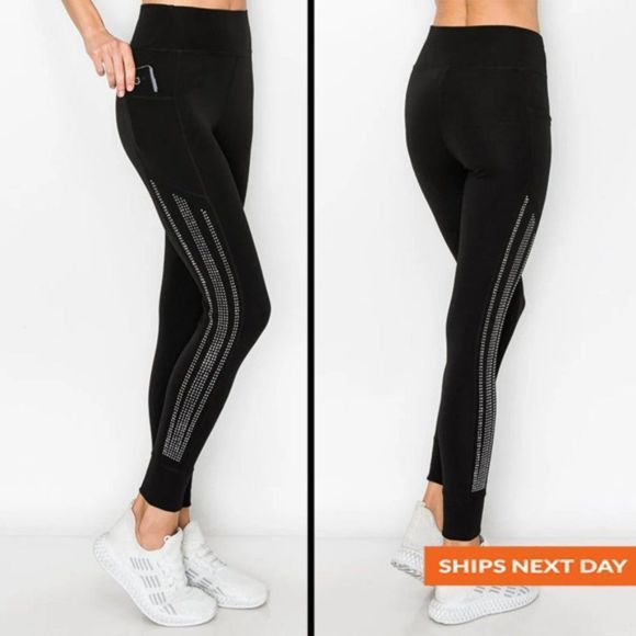 Embellished Pocket Legging - Bling - Bling Leggings - Pocket Legging - Picture 1 of 3